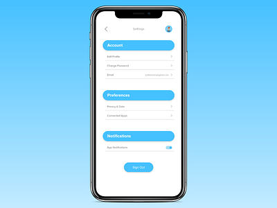 Daily UI #007 Settings app dailyui design ui uiux ux