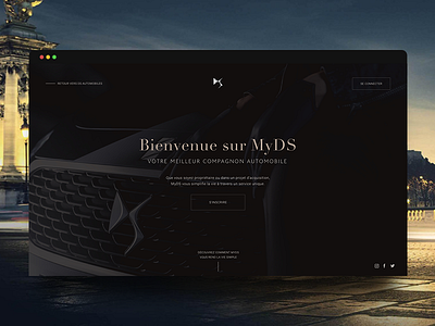 DS Automobiles — MyDS landing page app art direction landing page mockup picture premium ui ux web web design website