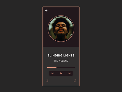 Music Player daily ui dailyui music app music player