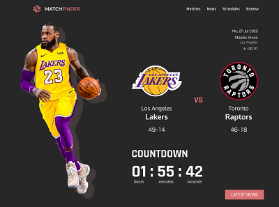 Sport Event Countdown Dailyui 014 daily ui dailyui nba sport