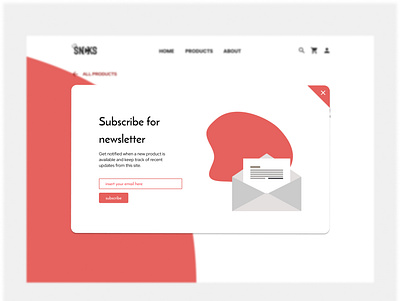 Popup newsletter message Dailyui #016 daily ui dailyui newsletter popup