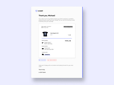 Email receipt. Daily UI #017