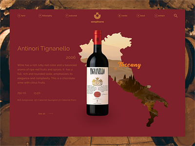 Wine store branding italy landing page red wine simple design site design web design wine shop