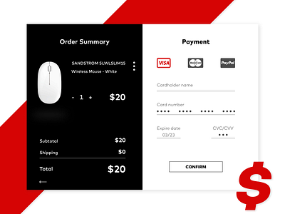 #Daily UI/002 credit card checkout dailyuichallenge payment simple design ui web design