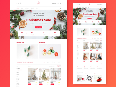 Christmas Sale black friday catalog christmas e commerce landing page sale ui design website design