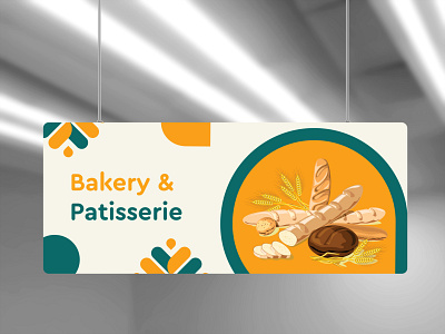 Bakery & Patisserie Section Board Design advertisement bakery board branding bread corporate identity design illustraion patisserie pattern section supermarket