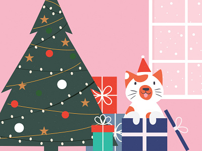 Marry Christmas cat christmas christmas tree colorful design dog gifts illustraion illustration art illustrator new year