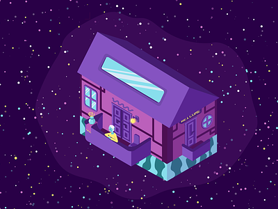 space house station by tadyadat on Dribbble