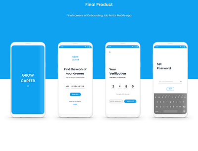 Onboarding Job Board App app design figma flat job board product design ui ui design uiux uxdesign wireframe