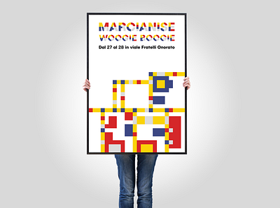 Marcianise Woogie Boogie abstract illustration mondrian poster poster art