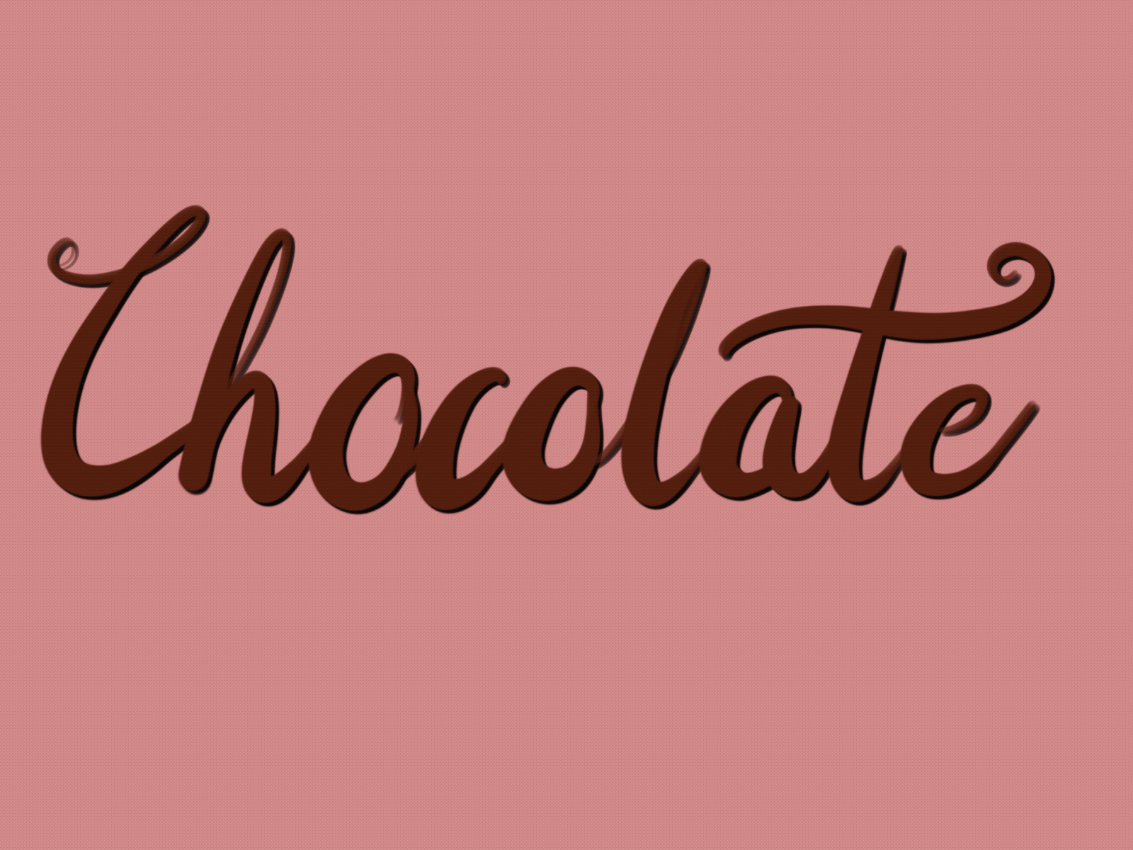 Chocolate 🍫😋 animation calligraphy design lettering