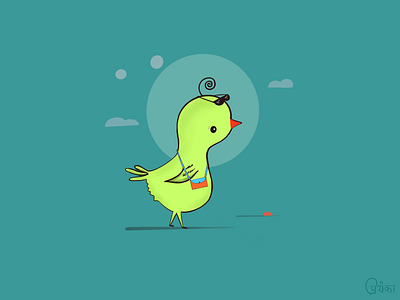 Shopping Birdy bird illustration birds design illustration logodesign