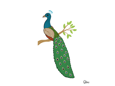 Peacock design illustration peacock