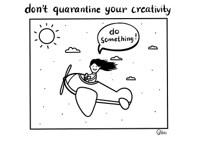 Don't quarantine your creativity! character covid 19 design illustration quarantine storytelling