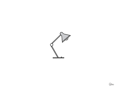 Table lamp branding design icon illustration lineart logo ui ux