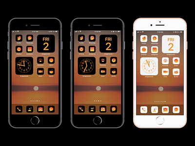 "Orange is the new black" - iOS 14 icon pack