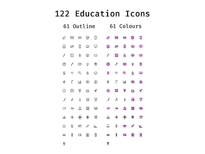 Education icons app branding design icon icon design icon set iconography icons illustration logo svg icons ui ux