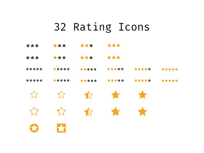 Rating icon pack branding design icon icons icons set illustration like logo rating ratings review star ui ux