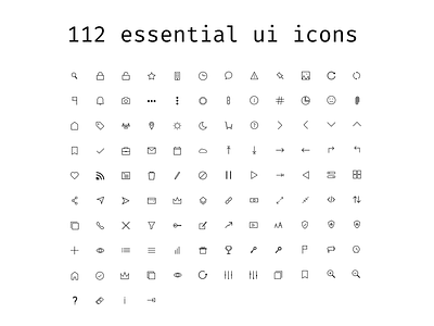 Essential UI icons