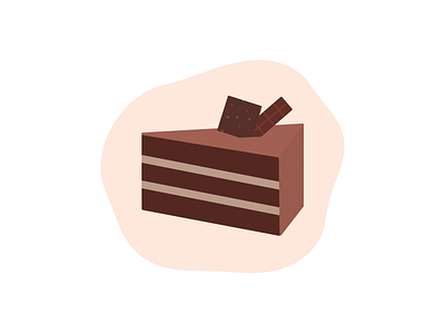 Choco Cake cake chocolate clean clean design design design art icon illustration logo minimal minimalist sweet vector art