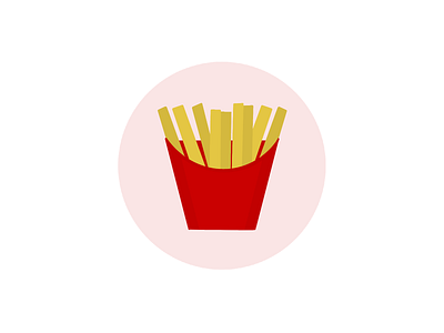 French Fries 🍟 branding character design flatdesign food illustration french fries graphic design icon illustration logo ux