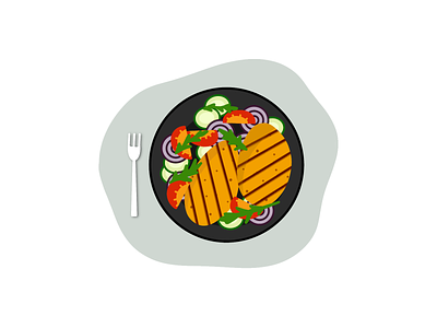 Dinner time dinner food icon illustration vector vector art vector illustration