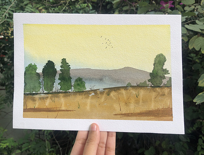 Nature watercolour painting drawing illustration painting watercolour