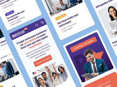 Rightstars - Website | Blog | Mobile adobe xd attorney blog design elementor figma mobile modern rights startup ui ux wordpress