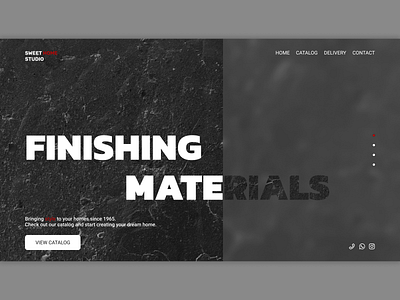Finishing Materials Store Web Design design ui