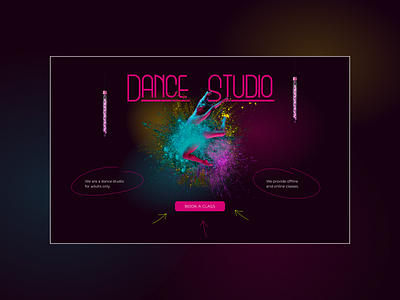 Dance Studio Site Main Screen