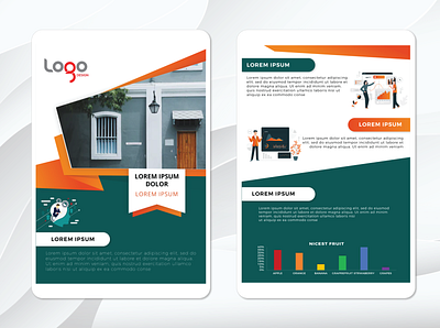 Brochure branding design illustration