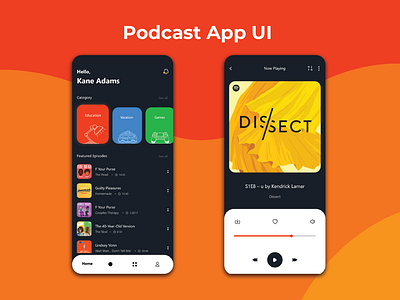 Podcast App UI Design