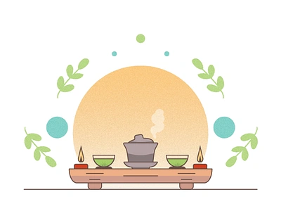 Tea Ceremony art artwork chine design flat flat style graphic design illustration illustrator logo tea tea ceremony vector