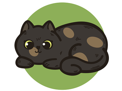Сucumber art artwork cat design flat flat style graphic design illustration sticker ui