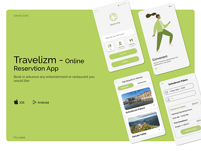 Travelizm - Online Reservation App app cafe excursion figma hotel reservation restaurant travel