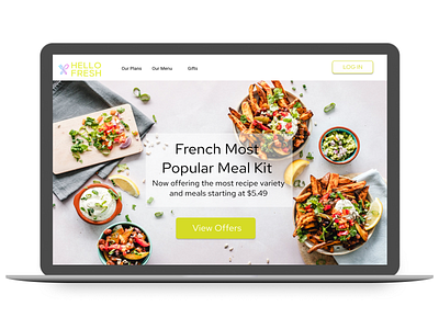 Landing Page for Hello Fresh design figma food landing landing page landingpage meal