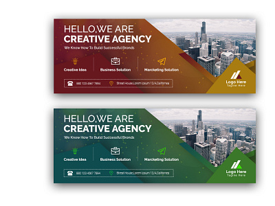 Corporate Facebook Cover bill board branding businesscard design flyer illustration logo rollup typography vector