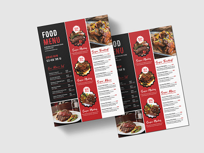Food Menu bill board branding businesscard design flyer graphic design illustration logo rollup typography ui