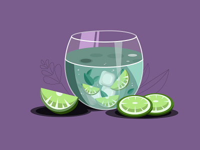 Drinks adobe illustrator colors creative design drink drinks illustraion illustration mojito