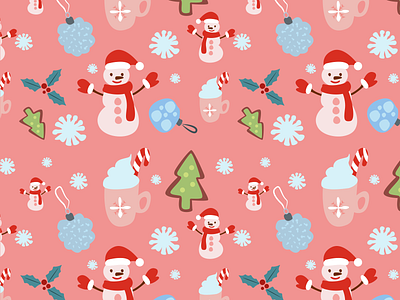 Christmas Pattern christmas christmas card christmas three cup new year new year 2021 pattern art patterns seamless pattern snowman