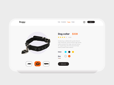 Product page design, pet products