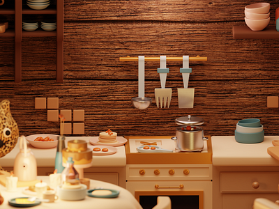 Small Cozy Kitchen 🫶 3dblender 3dmodel adobeillustrator adobephotoshop animals art artillustration blenderrender cartoon cozy cozy3d cozydesign house illustration isometric kitchen kitchen3d kitchencozy render