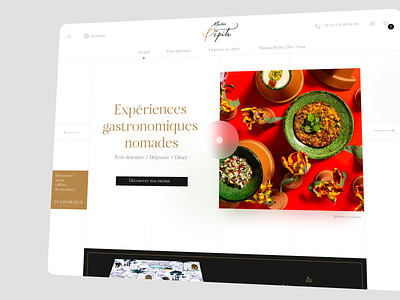 Landing Page: Maison Pepite gourmet graphic design interfacedesign michelin restaurant ui ux webdesign website