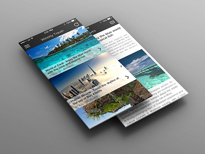 Travel Magazine Apps flat ios ios7 travel