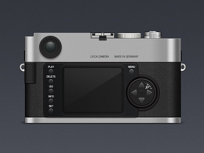 The back side of Leica M9 icon leica m9