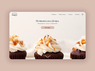 Angie's: Home-made pastries delivery web branding design hero ui ux web