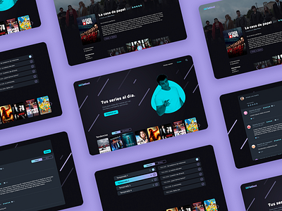 Serialdust: TV shows social network web design ui ux web