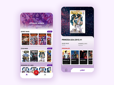 Marvel Discover: Marvel comics reader and tracker app branding design figma mobile app mobile app design mobile app development ui ux