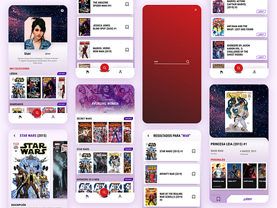 Marvel Discover: Marvel comics reader and tracker app branding design figma mobile app mobile app design mobile app development ui