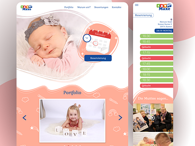 Landing page and adaptive for German photo studio